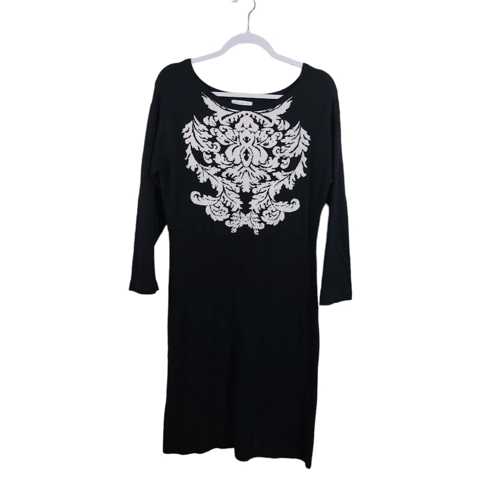 New York & Company Ladies Long Sleeve Sweater Dress- size L